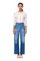 Rebecca Taylor Moon Dot Embroidery Top