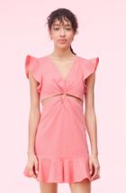 Rebecca Taylor Rebecca Taylor La Vie Cotton Linen Cut Out Dress