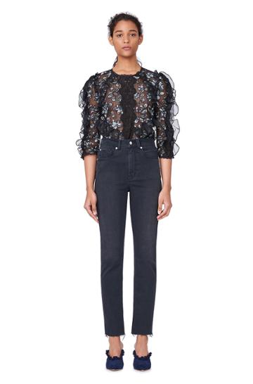 Rebecca Taylor Moonflower Embroidered Top