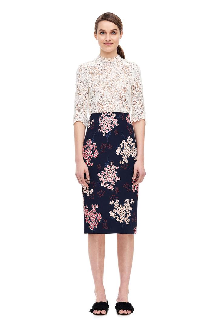 Rebecca Taylor Phlox Floral Skirt