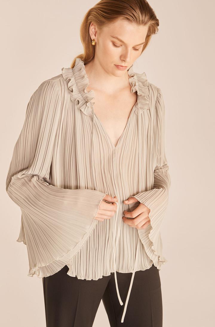 Rebecca Taylor Rebecca Taylor Petal Pleated Ruffle Blouse