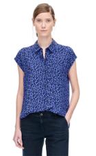 Rebecca Taylor Rebecca Taylor Short Sleeve Wildcat Print Top