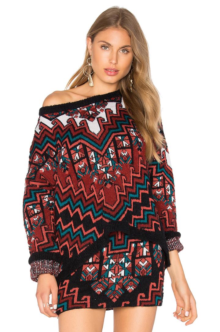 Bolnisi Rug Knit Drop Shoulder Sweater
