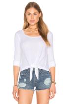 Heathered Thermal Front Tie Top