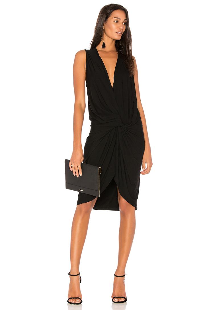 Black Twist Front Dress