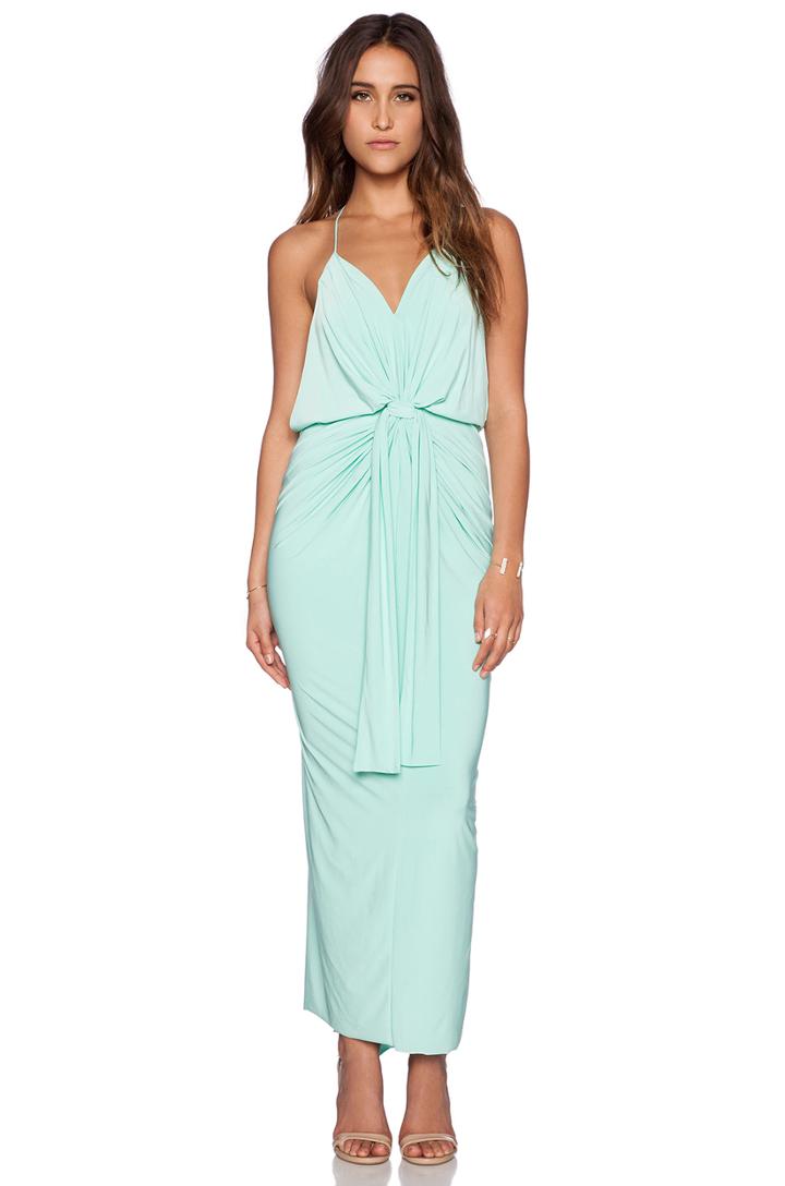 Domino Tie Front Maxi Dress