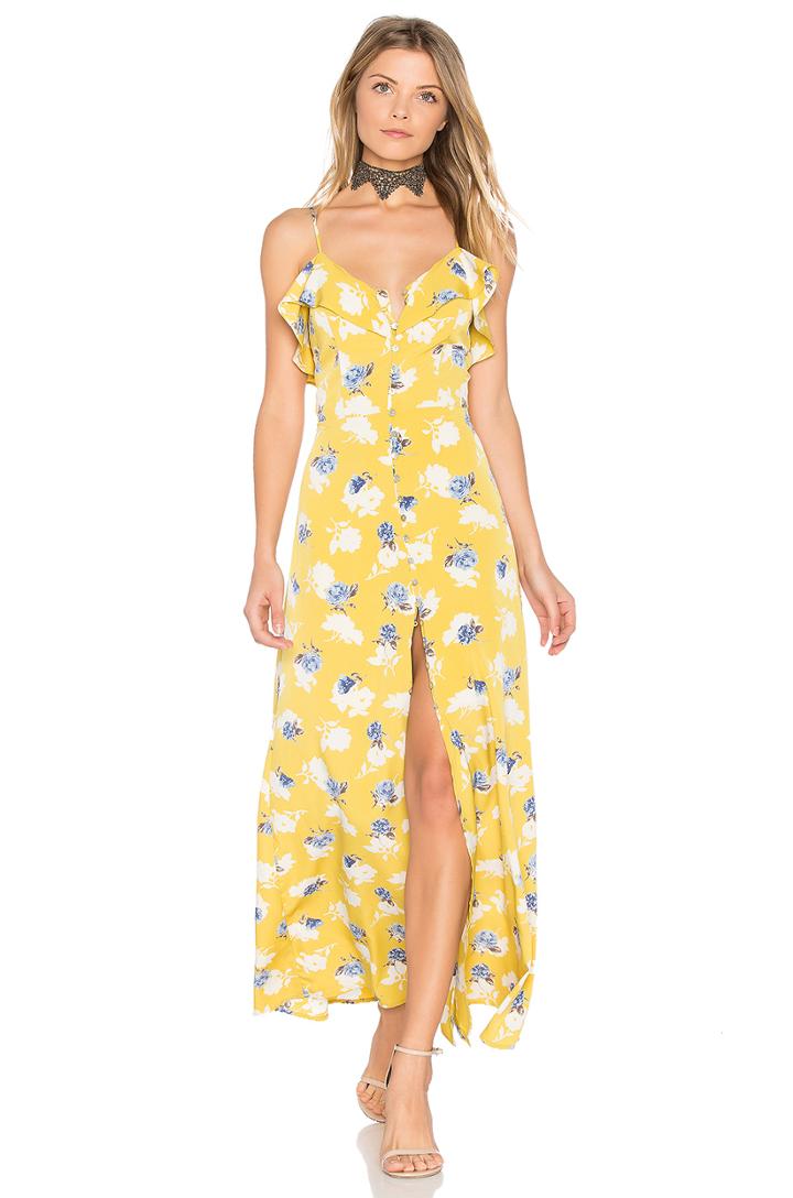 Flower Print Button Down Maxi