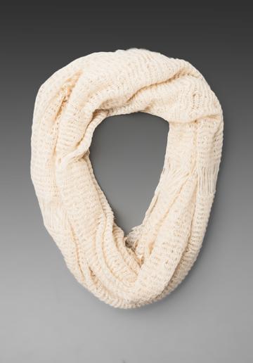 Paula Bianco Infinity Scarf In Beige