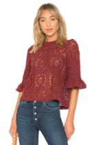 Ruffle Sleeve Lace Top