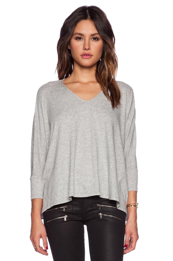 Light Weight Jersey Dolman V Neck Tee