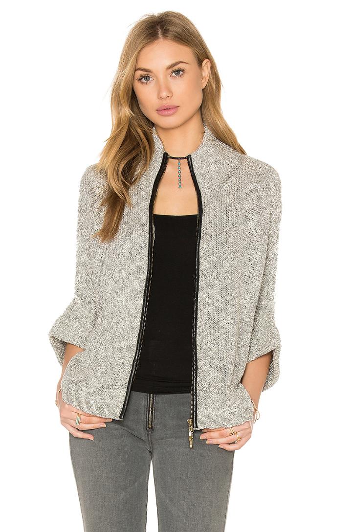 Ana Zip Up Cape Sweater