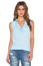 Slub Drap Neck Tee