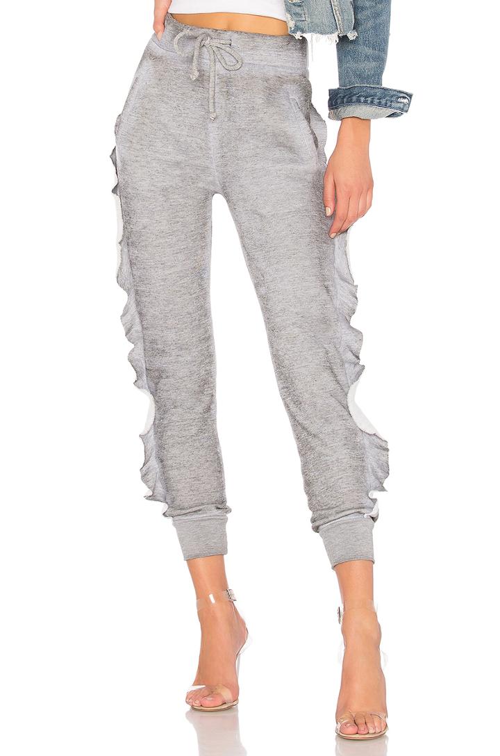 Solid Ruffle Sweatpant