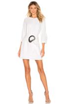Removable Belt Shirred Sleeve Dress