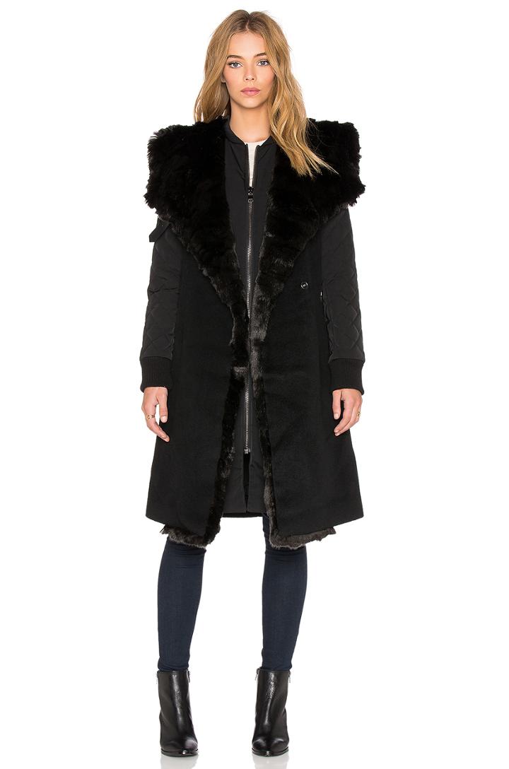 Faux Fur Collar 2-in-1 Memory Jacket