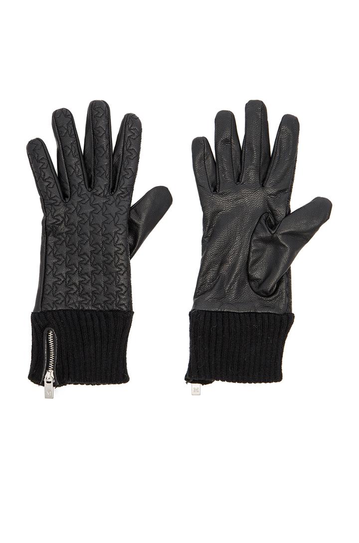 Leather Rib Cuff Gloves