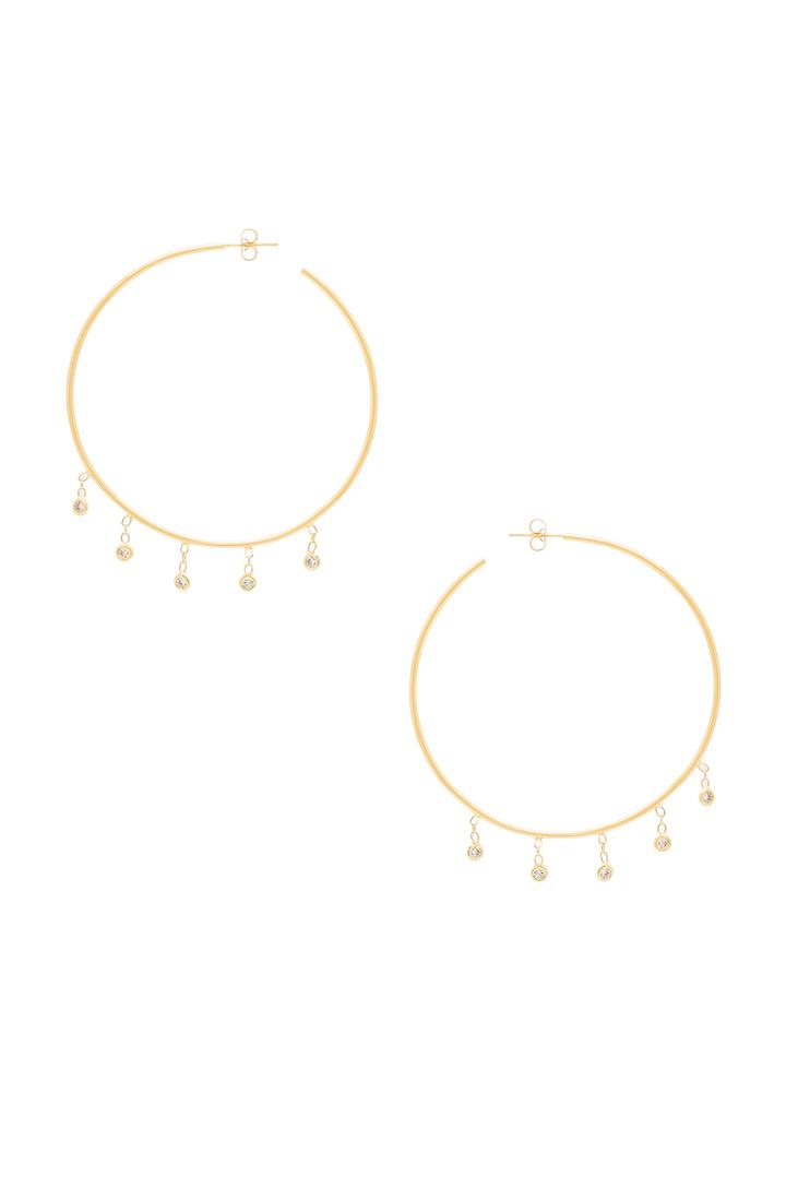 Cz Shaker Hoop Earrings