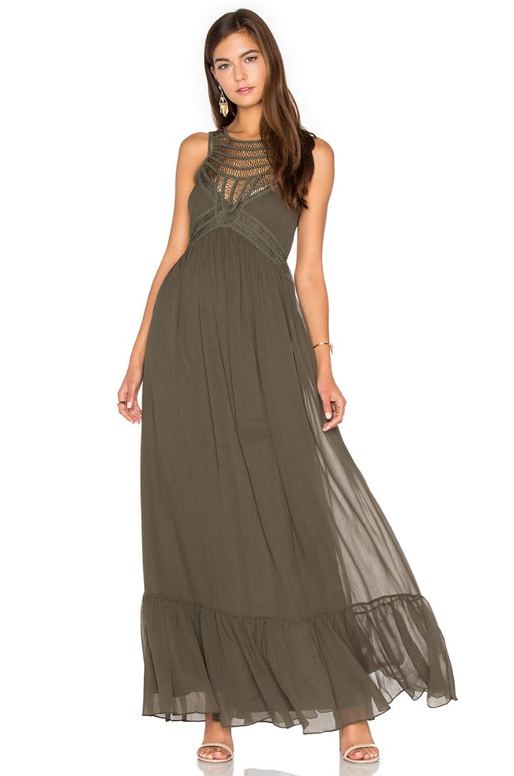 Front Embellishment Maxi Dress