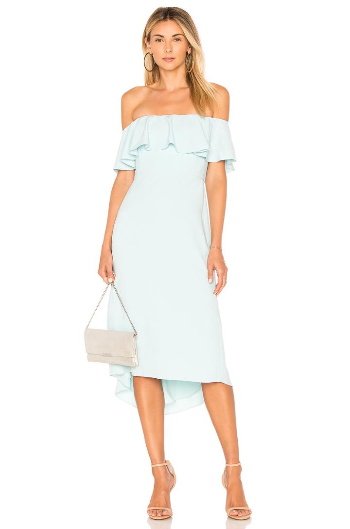 Off Shoulder Flounce Detail Dress