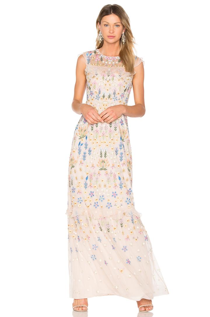 Flowerbed Embroidery Gown