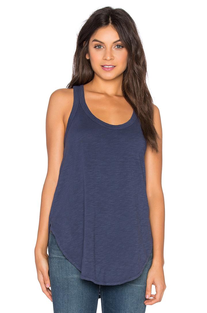 Slub Shrunken Shirttail Tank