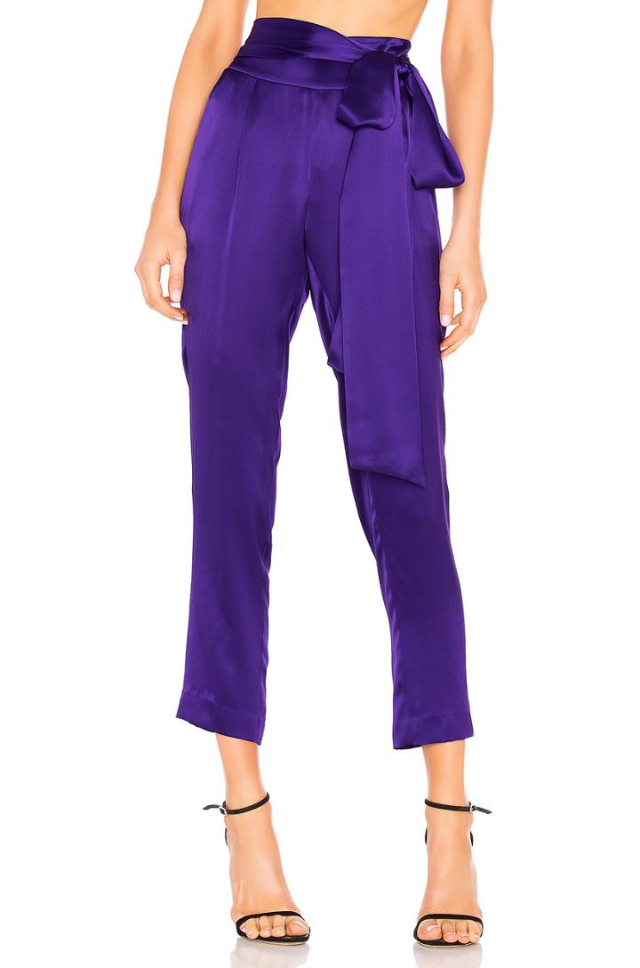 X Revolve Tie Waist Pleat Pant