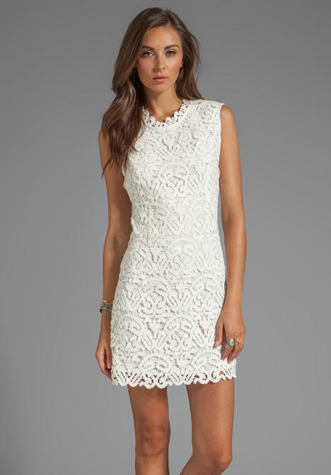 Dolce Vita Jie Charleston Lace Tank Dress In White