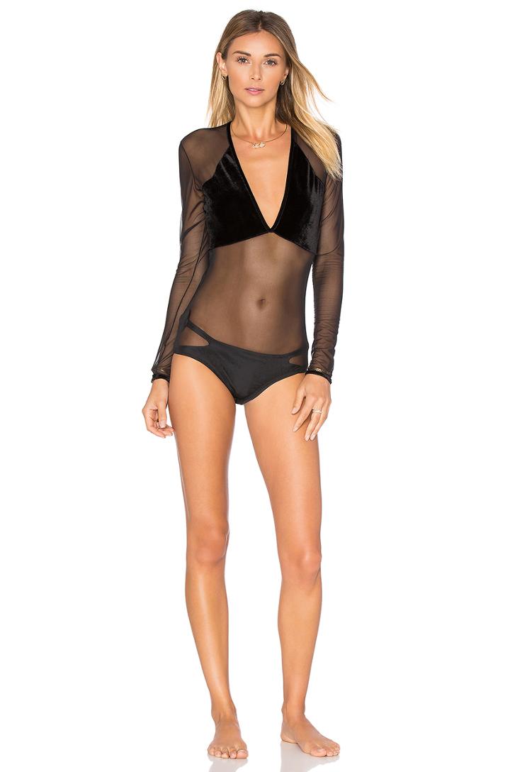 Body Decote Tule One Piece