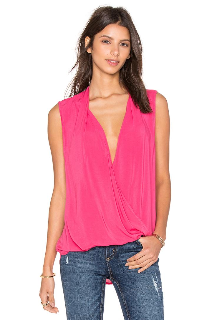 Georgina Rayon Challis Cross Front Sleveless Top