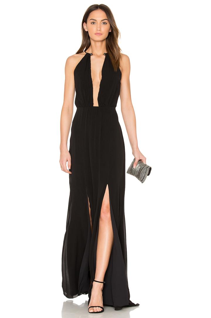 Plunging V Maxi Dress