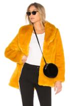 Gold Rush Faux Fur Coat
