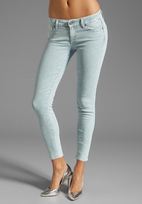 Paige Denim Verdugo Ankle Skinny In White Crystalline