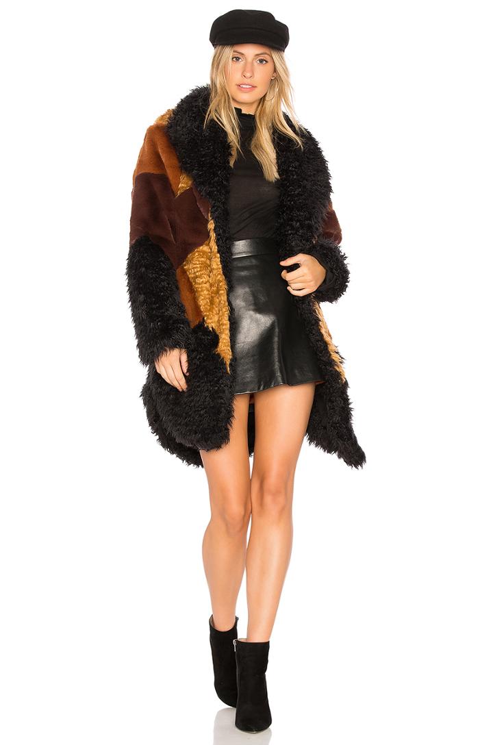 Heavy Hearts Faux Fur Jacket