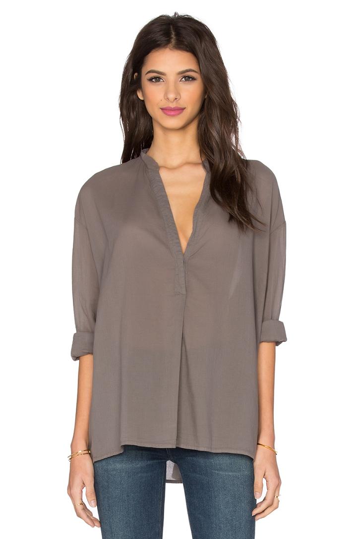 Long Sleeve Oversize Henley Top
