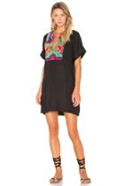 Radial Embroidery Tunic Dress