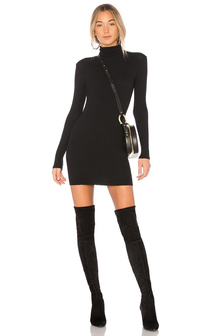 Rib Turtleneck Mini Dress