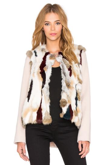 Rabbit Fur Patchwork Jacket