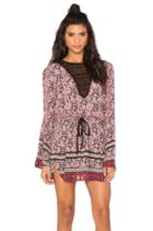 Long Sleeve Printed Mini Dress