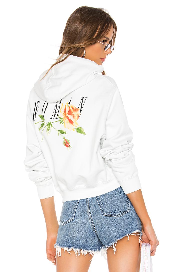 Flowers Woman Crop Hoodie