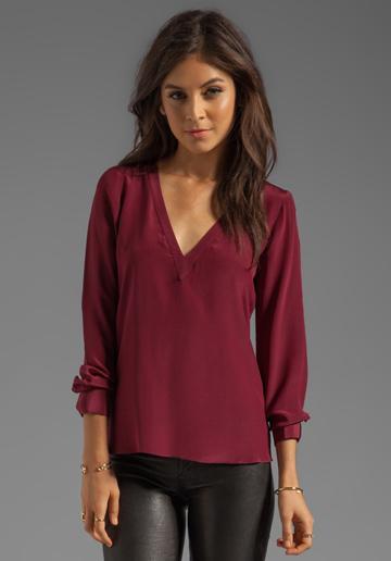 Rory Beca Prescott Open Back Top In Burgundy