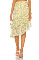 Tiered Asymmetrical Blossom Cluster Skirt