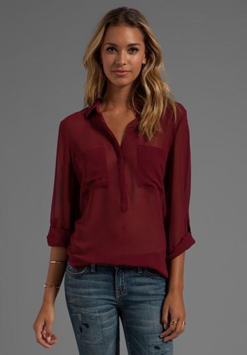 Sanctuary Soft Wovens Cafe Tunic In Burgundy