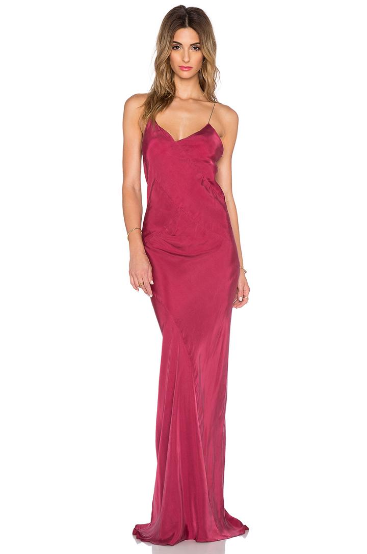 X Revolve Long Plunge Dress