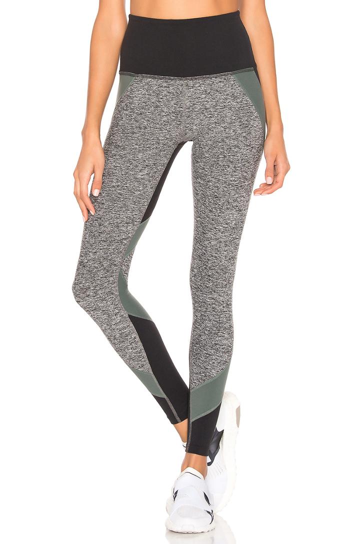 Colorblocked High Waisted Long Legging