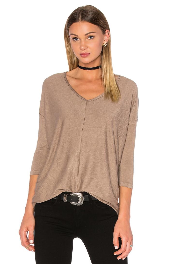 Knit Gauze 3/4 Sleeve Top