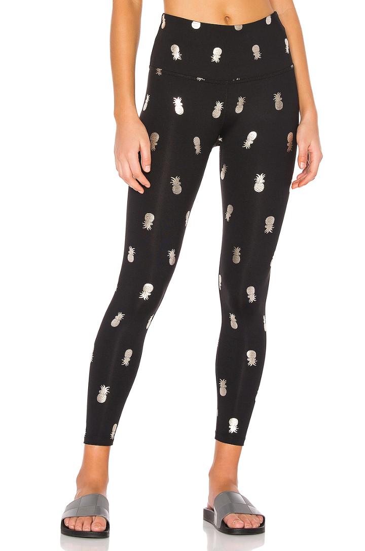 Pineapple High Waisted Midi Legging