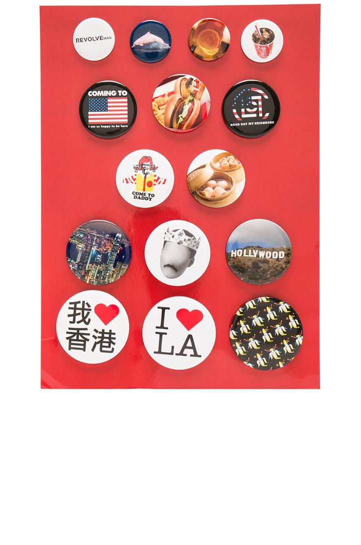 X Revolve Pin Badge Set