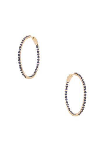 Small Blue & Gold Hoops