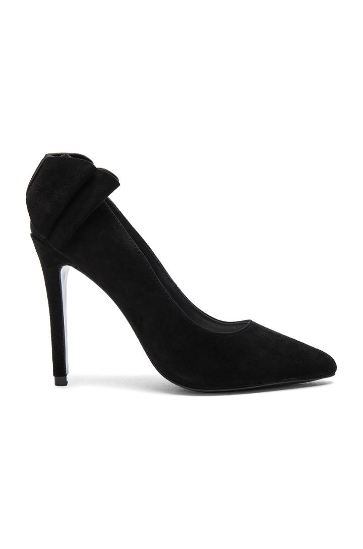 Dayna Suede Bow Back Heel