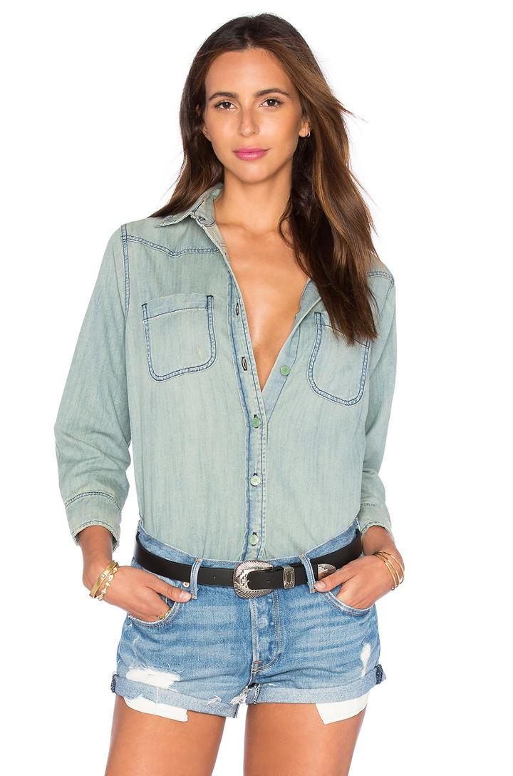 Embroidered Button Up